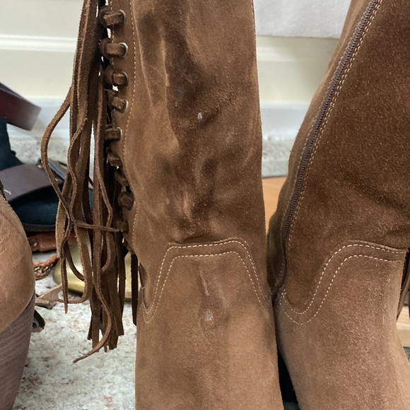 Durango vintage women’s size 7 medium suede leather fringe boots - Picture 8 of 11